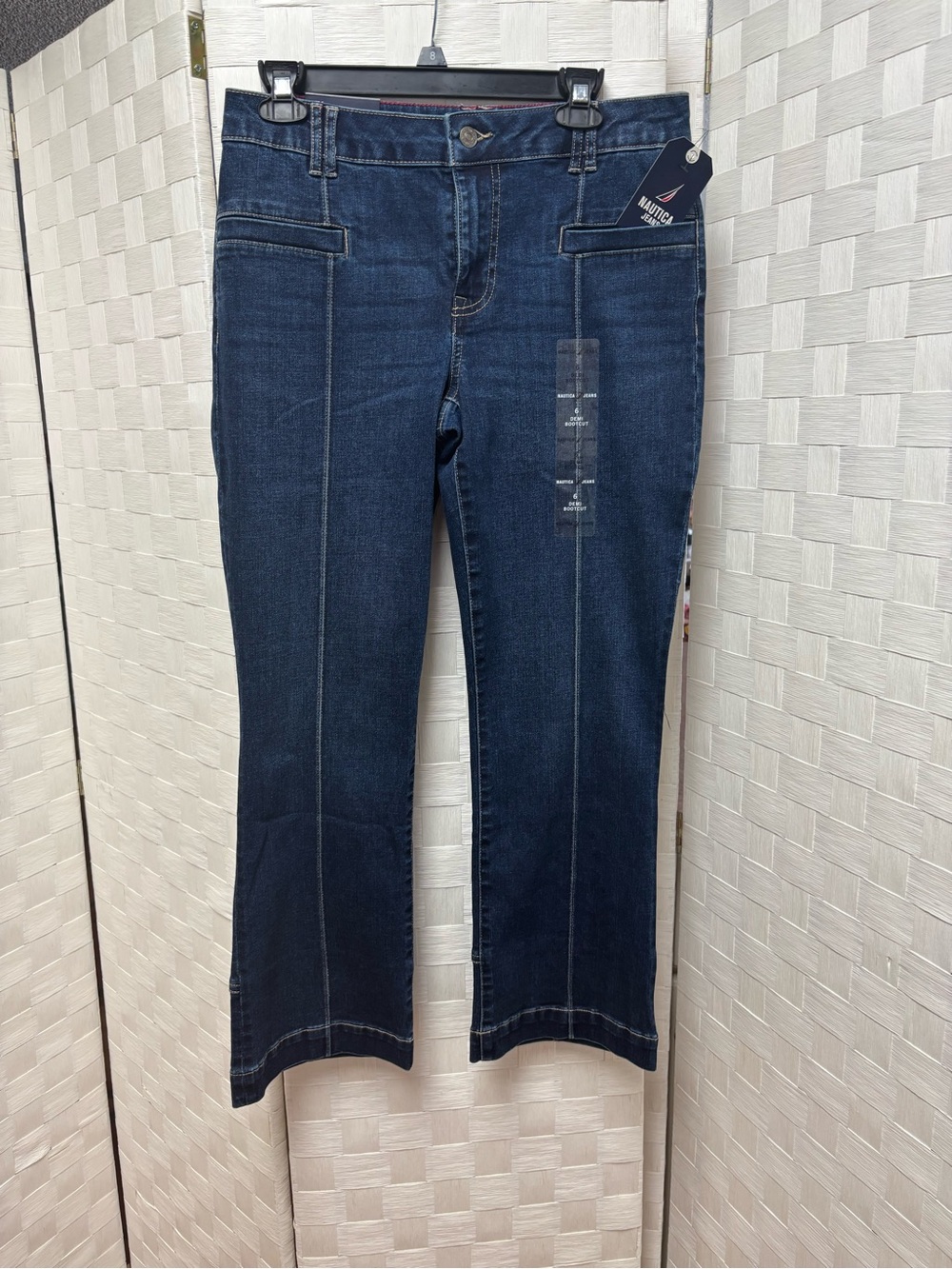 Nautica Women’s Dark Indigo Demi Boot-Cut Cropped Jeans Size 6